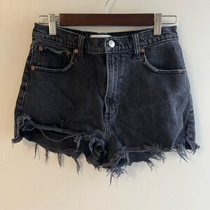 Abercrombie Black Denim Shorts